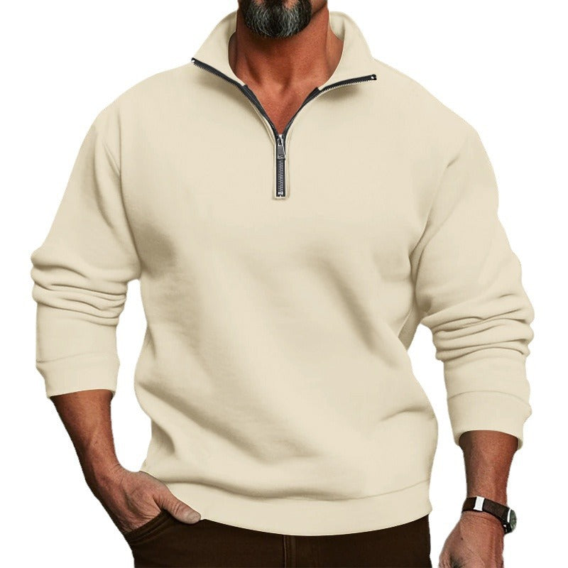 Herren Freizeit-Hoodie mit Reißverschluss und elastischen Bündchen EB