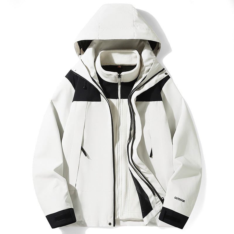 Damen multifunktionale Softshelljacke mit herausnehmbarem Fleecefutter, winddichter Außenhülle und verstellbarer Kapuze EB