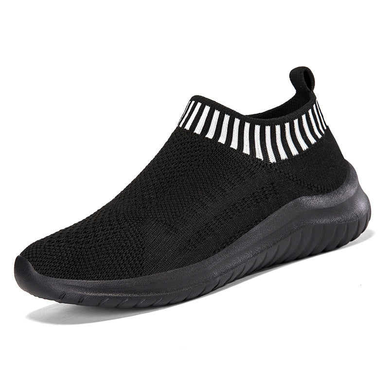 Damen Sportliche Slip-On Sneakers mit atmungsaktivem Strickoberteil EB 1774575816