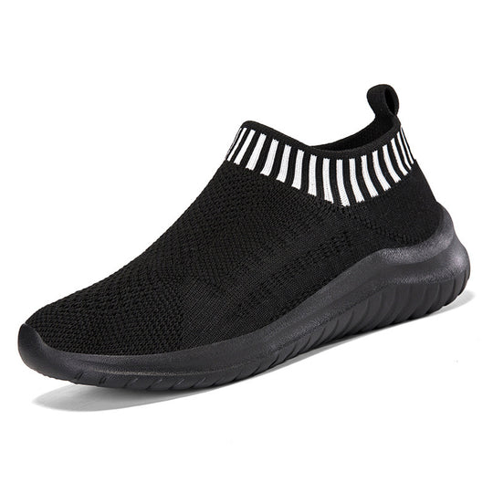Damen Sportliche Slip-On Sneakers mit atmungsaktivem Strickoberteil EB 1774575816