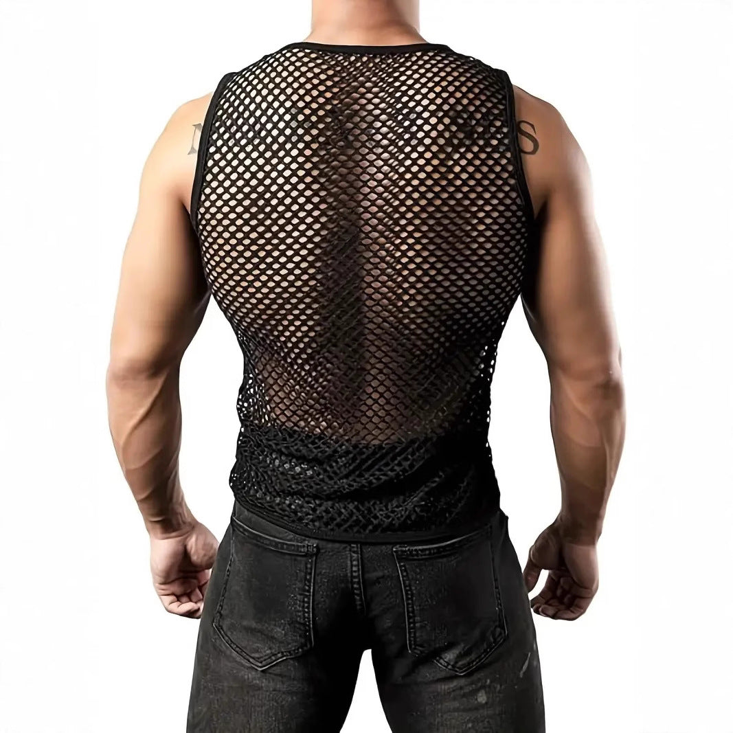 Herren Netz-Tanktop mit atmungsaktivem Design und elastischem Schnitt EB