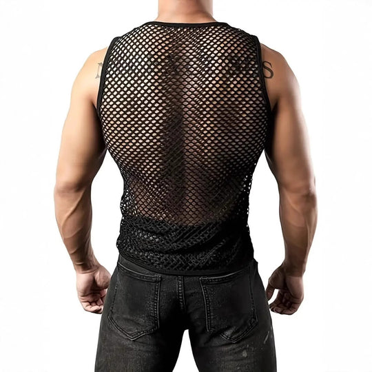 Herren Netz-Tanktop mit atmungsaktivem Design und elastischem Schnitt EB