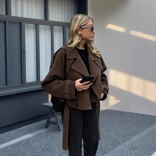 Damen Elegante und lässige Wolljacke EB