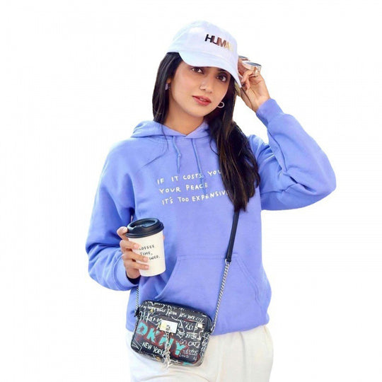 Damen Kapuzensweater mit inspirierendem Spruch und bequemer Passform EB