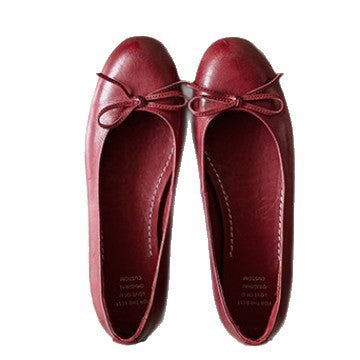 Damen Ballerinas aus hochwertigem Leder mit zierlichem Schleifenakzent EB