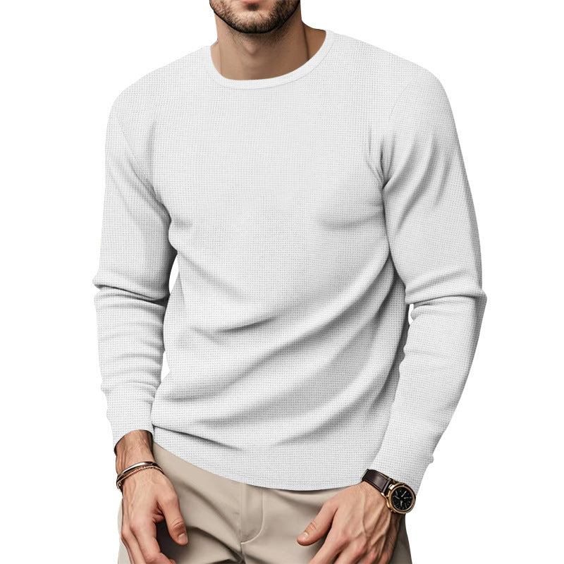 Herren Rundhals Pullover mit strukturiertem Design und modischem Schnitt EB