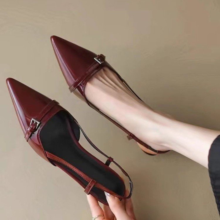Damen Slingback Ballerinas mit elegantem Spitzen-Design EB
