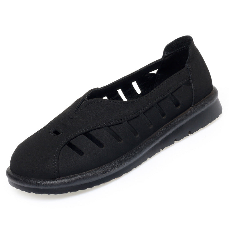 Damen Atmungsaktive Slip-On Ballerinas mit angenehm flexiblem Fußbett EB
