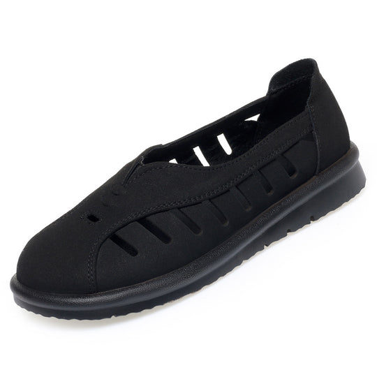 Damen Atmungsaktive Slip-On Ballerinas mit angenehm flexiblem Fußbett EB