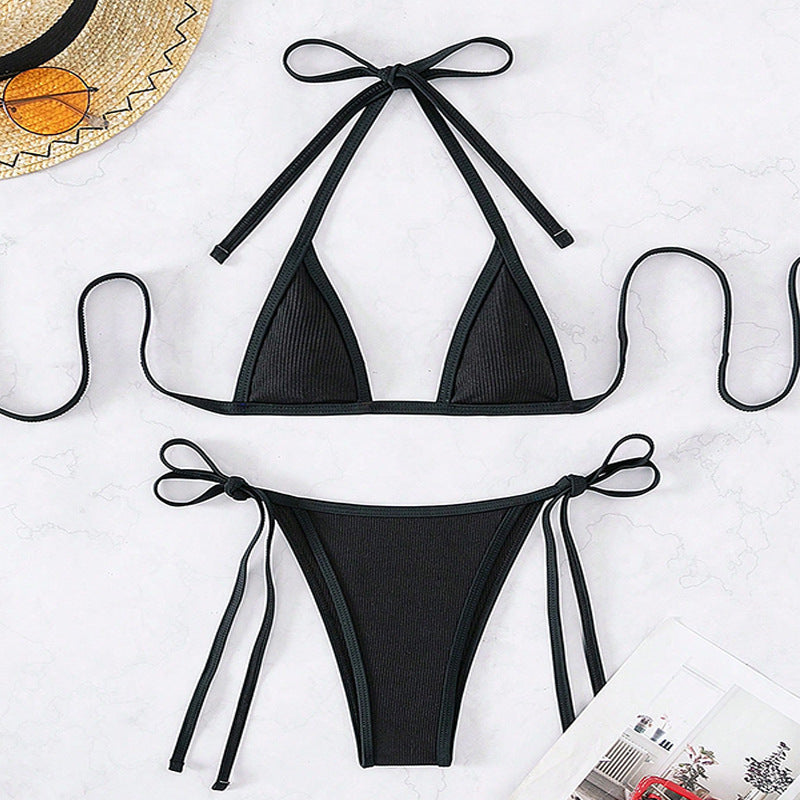 Damen Minimalistischer Triangel-Bikini EB