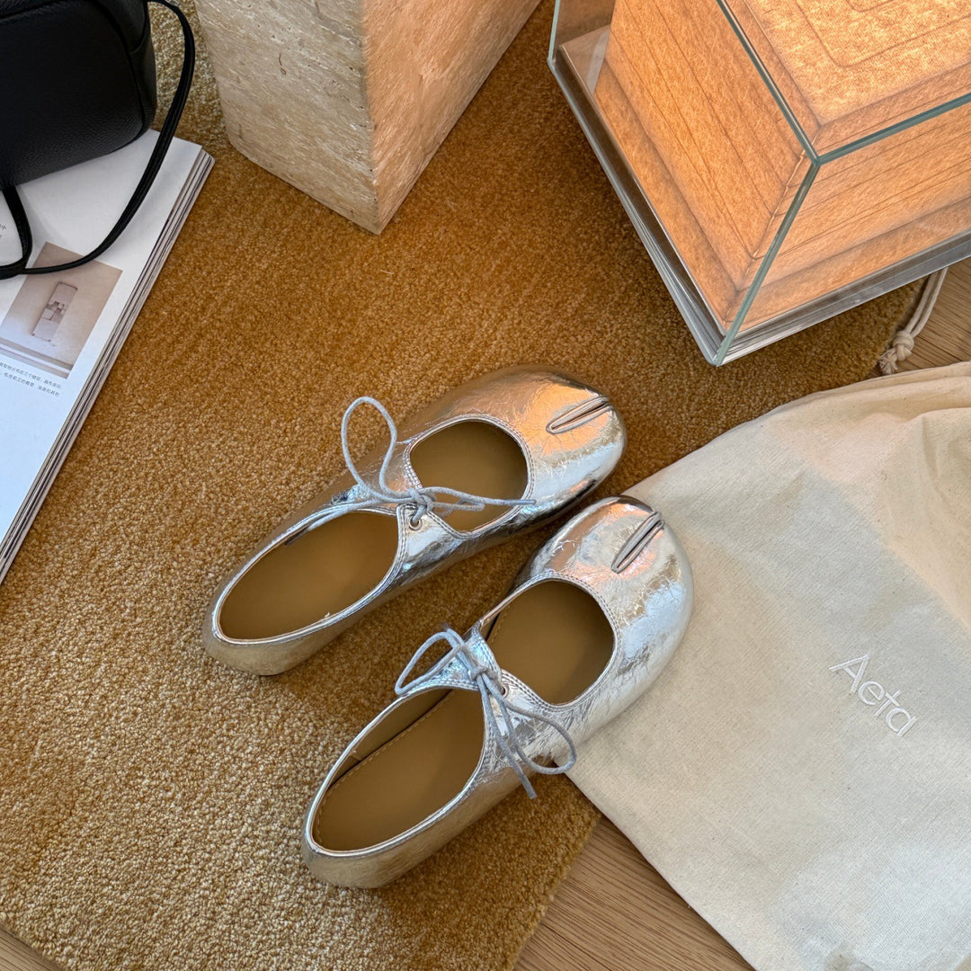 Damen Ballerinas mit elegantem Schnürdetail und rutschfester Sohle EB