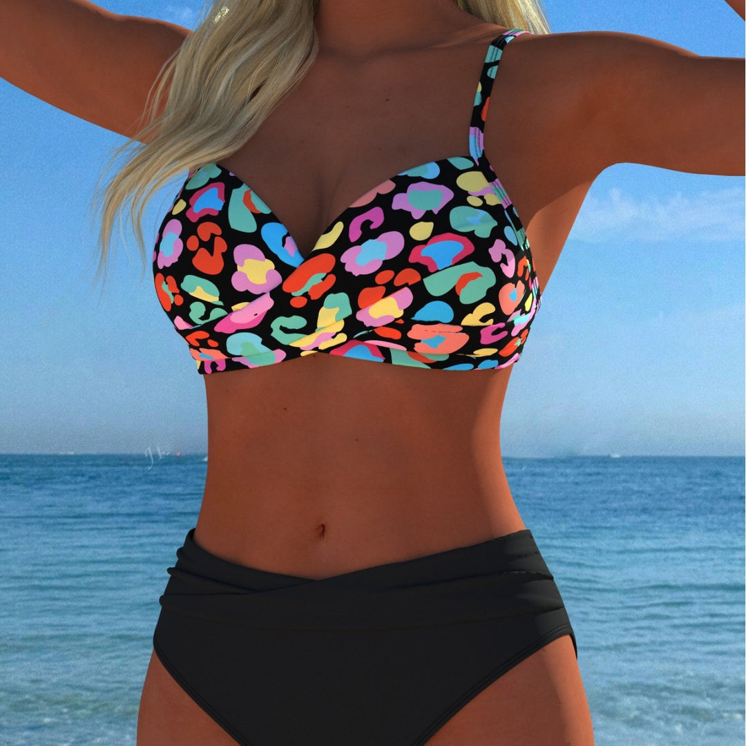 Damen Bikini-Set mit formendem Bustier und hoher Taille EB