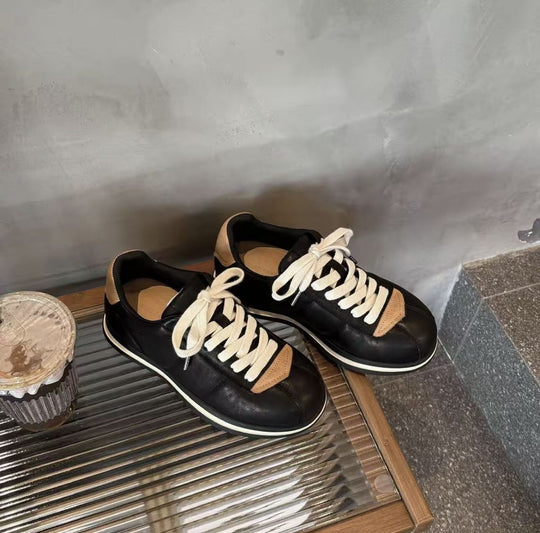 Damen modische Sneaker mit hochwertigem Leder und bequemer Polsterung EB