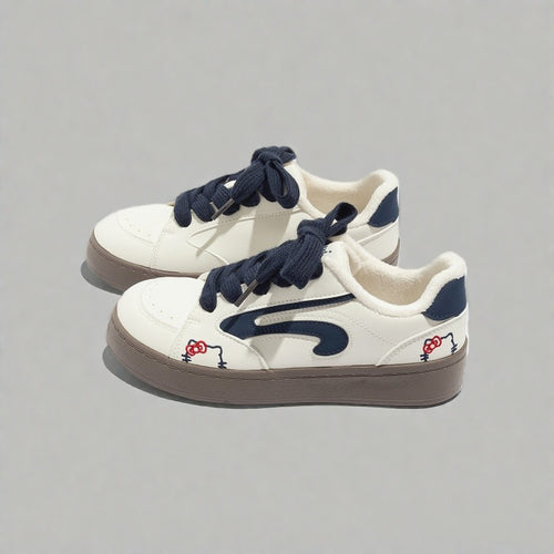 Damen bequeme und stilvolle Sneaker mit Fleece-Innenfutter EB