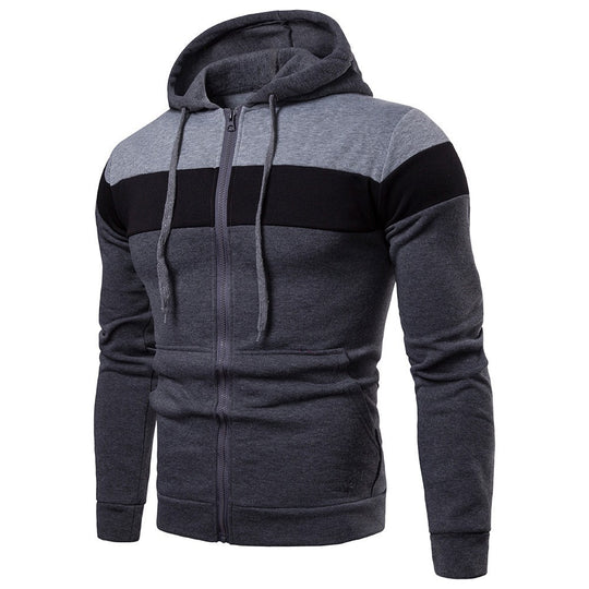 Herren modische Kapuzenjacke mit Farbblockdesign EB