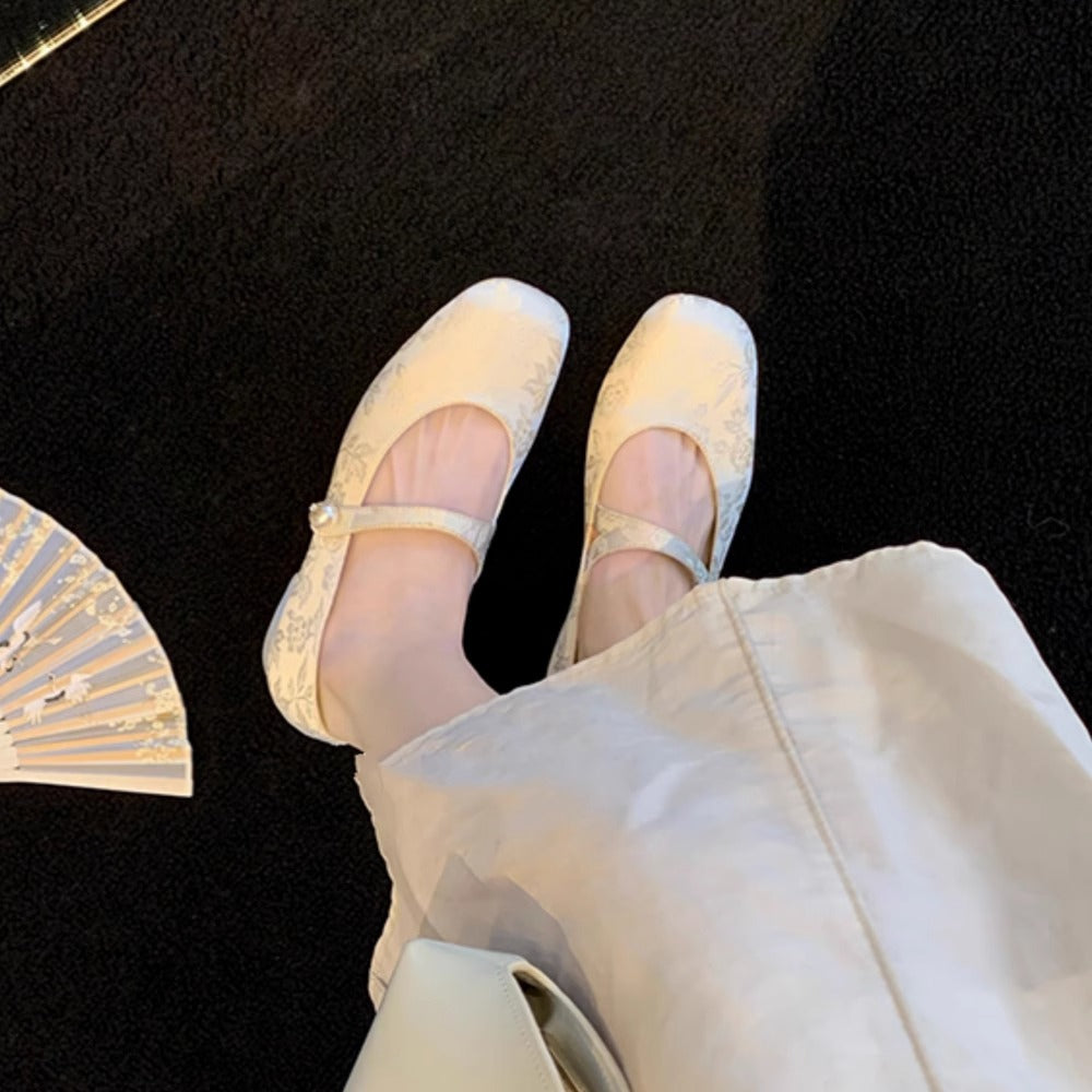 Damen elegante Ballerina-Pumps mit modischer Schleifenverzierung EB