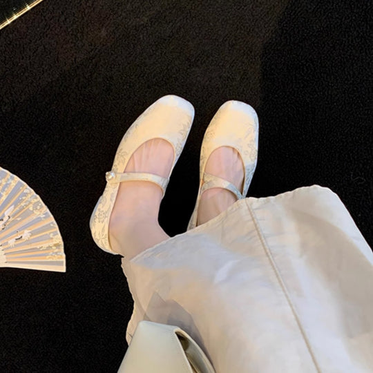 Damen elegante Ballerina-Pumps mit modischer Schleifenverzierung EB