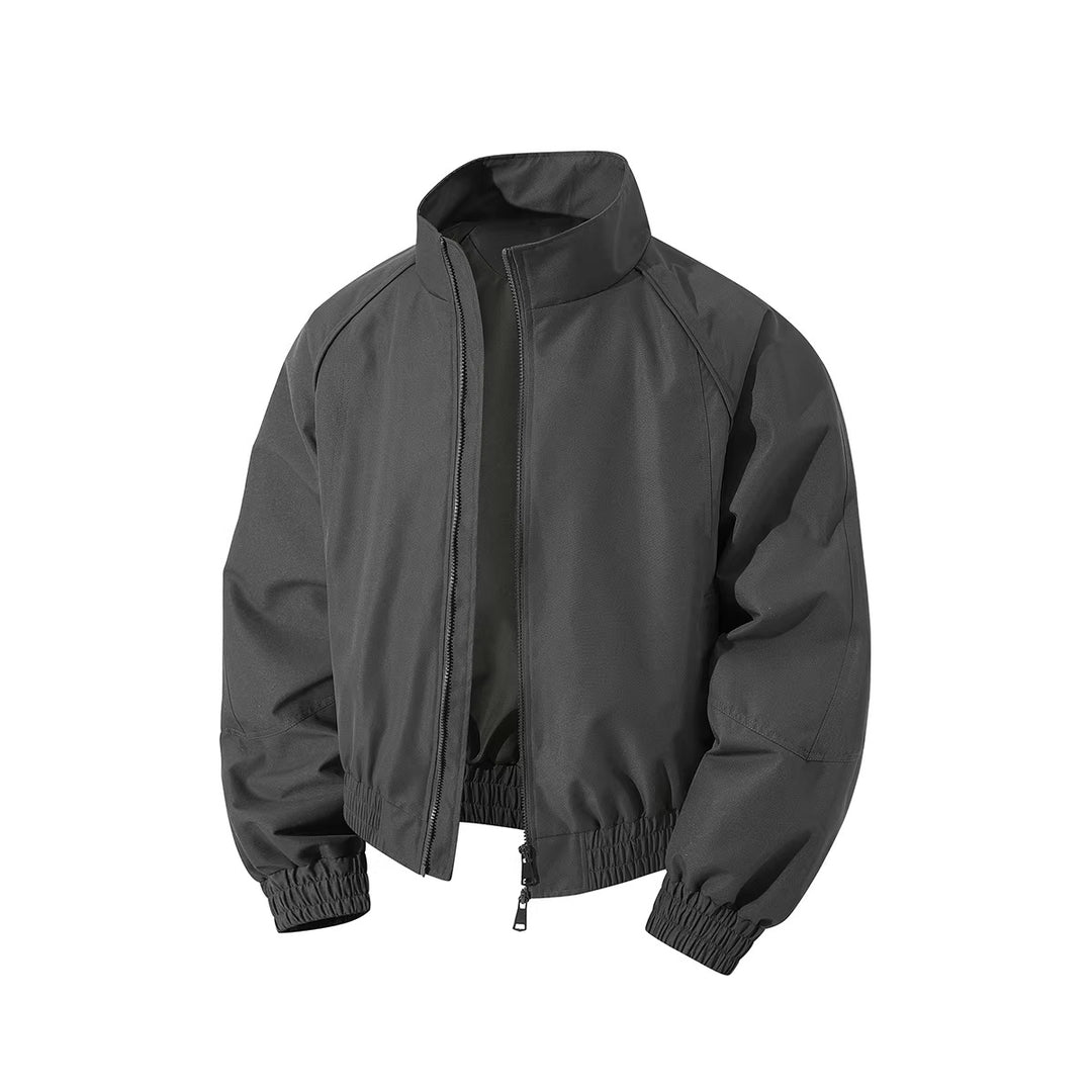 Herren leichter Windblouson mit hochgeschlossenem Kragen, zweiwege-reißverschluss und elastischem Kordelbund EB
