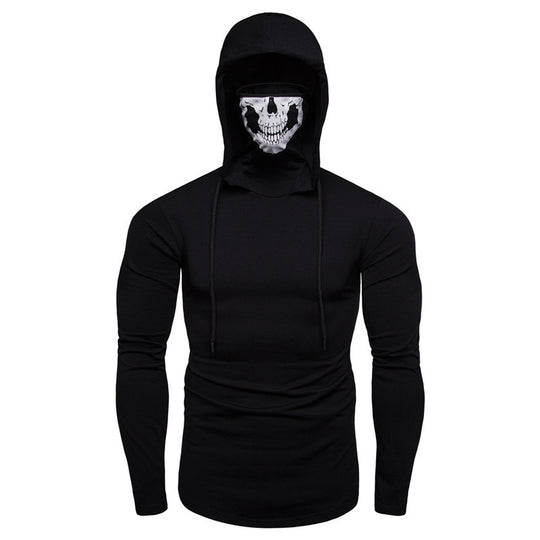 Herren Kapuzenpullover mit kreativem Totenkopf-Design EB