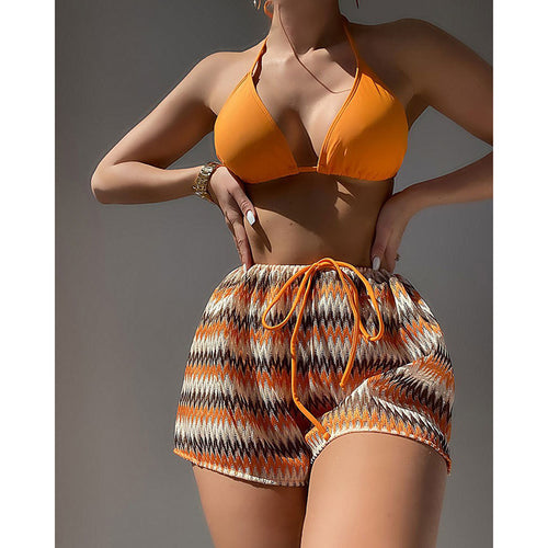 Damen Bikini-Set mit modischem Spitzenmuster EB