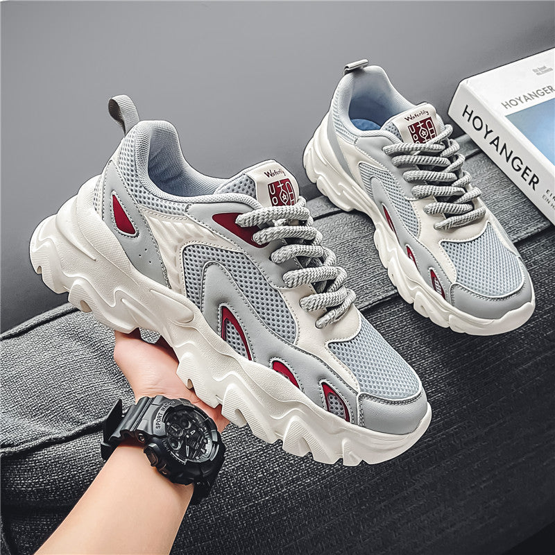 Damen Sportliche Chunky Sneakers mit atmungsaktiver Oberflächenstruktur EB