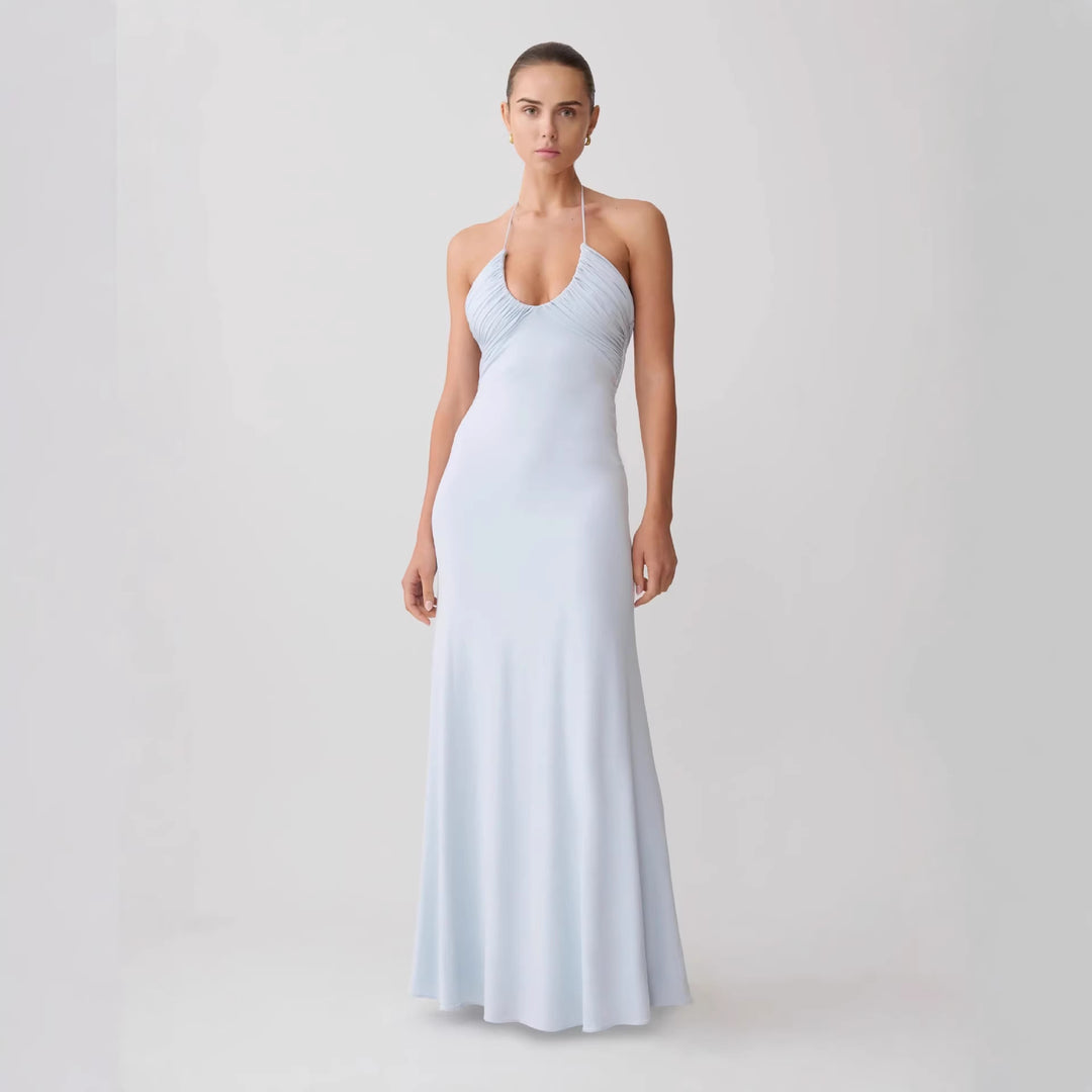 Damen Maxikleid mit raffinierter Drapierung EB