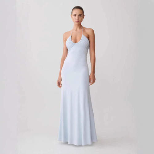 Damen Maxikleid mit raffinierter Drapierung EB
