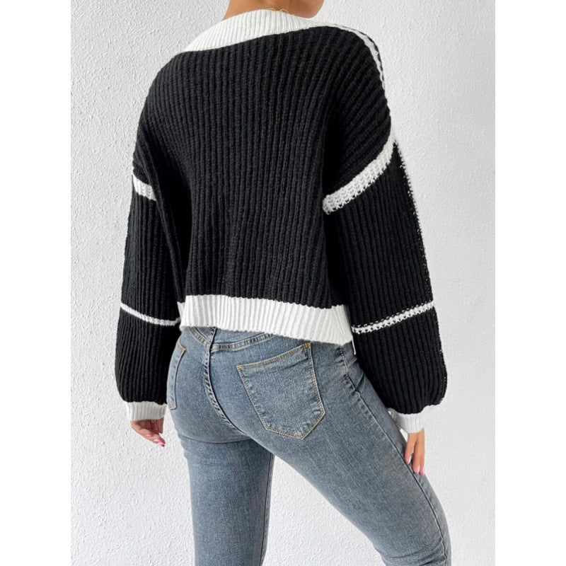 Damen Großer Strickcardigan mit voluminösen Ärmeln EB