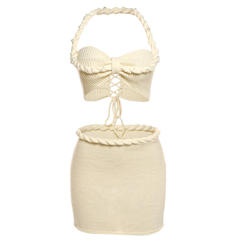 Damen Crop Top und Minirock Set EB