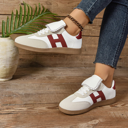 Damen Modische Sneakers mit eleganter Klappenakzent und rutschfester Sohle EB