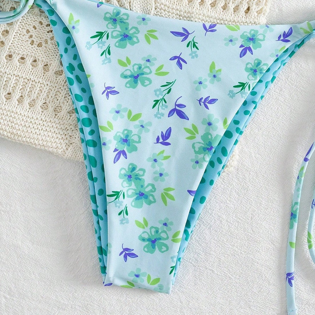 Damen Triangel-Bikini-Set mit hübschen Blumenmustern EB