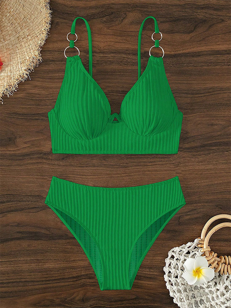 Damen Triangel-Bikini mit schickem Ringdetail EB