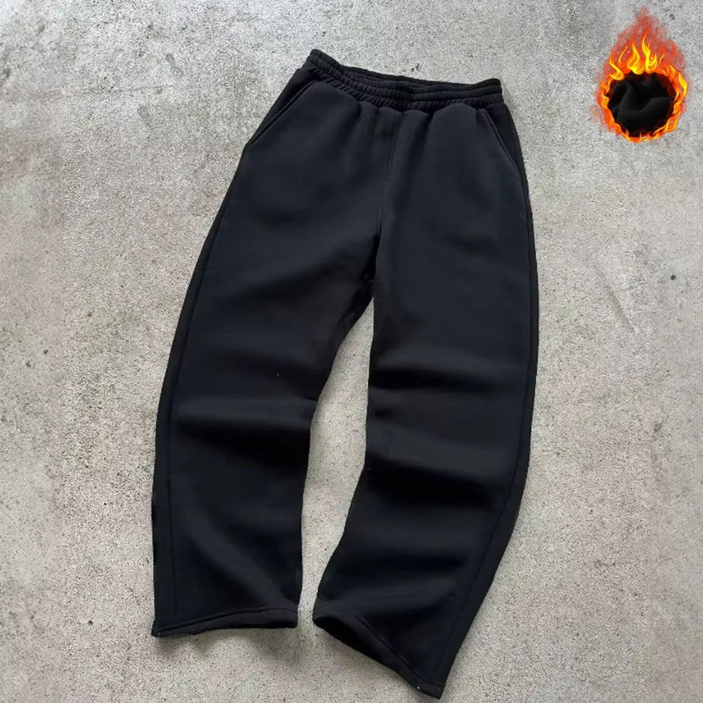 Unisex nan gefütterte Sweatpants mit elastischem Komfortbund, geradem Bein und seitlichen Eingrifftaschen EB