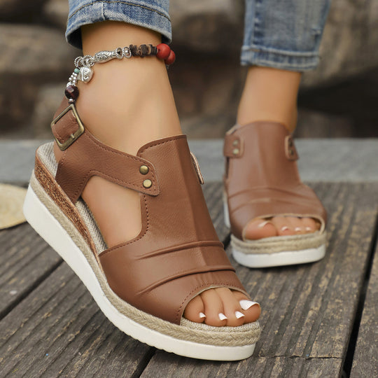 Damen Raffinierte Sandalen im Espadrille-Stil EB