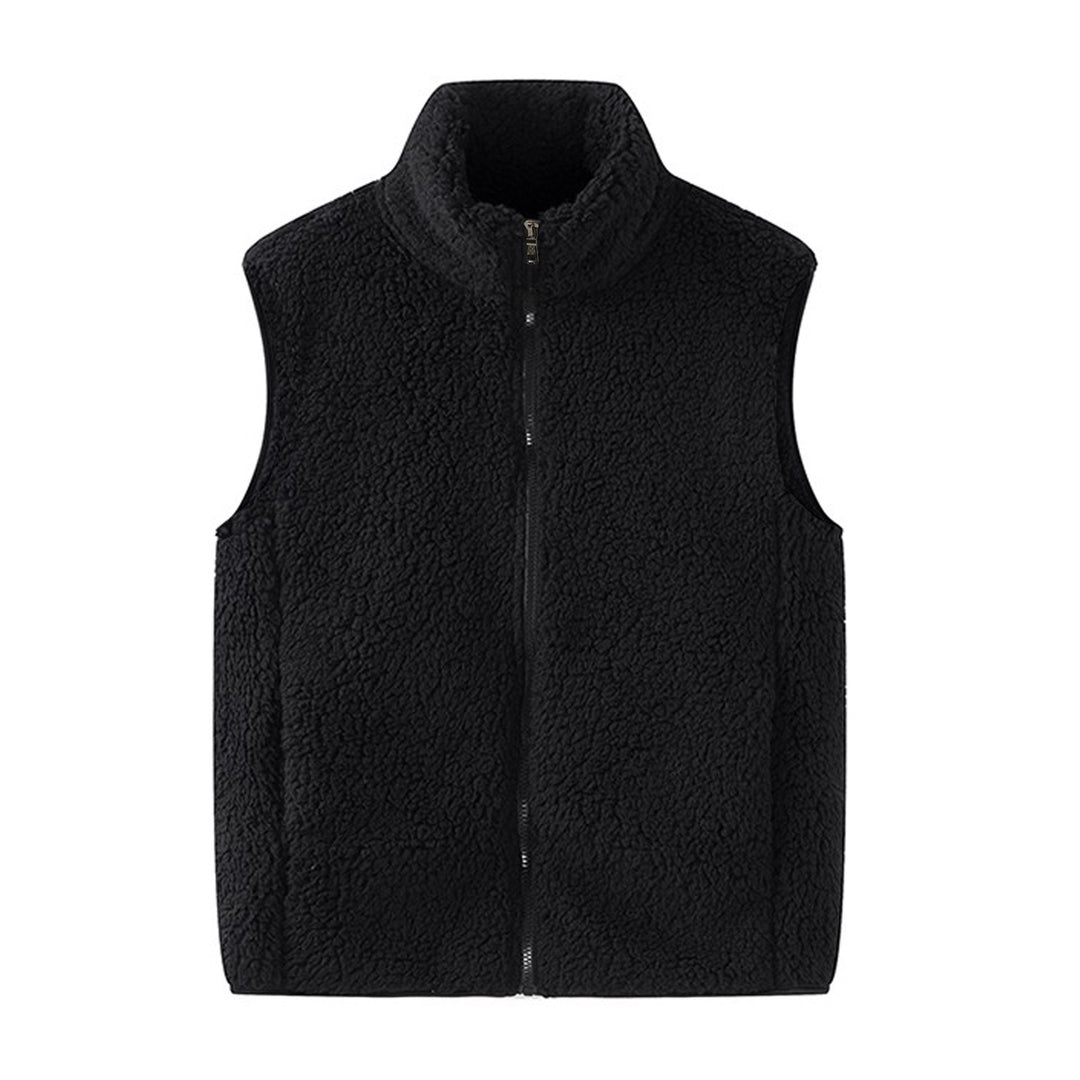 Damen Teddy-Fleeceweste mit Stehkragen und Reißverschluss EB