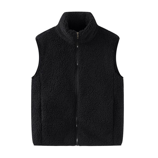 Damen Teddy-Fleeceweste mit Stehkragen und Reißverschluss EB