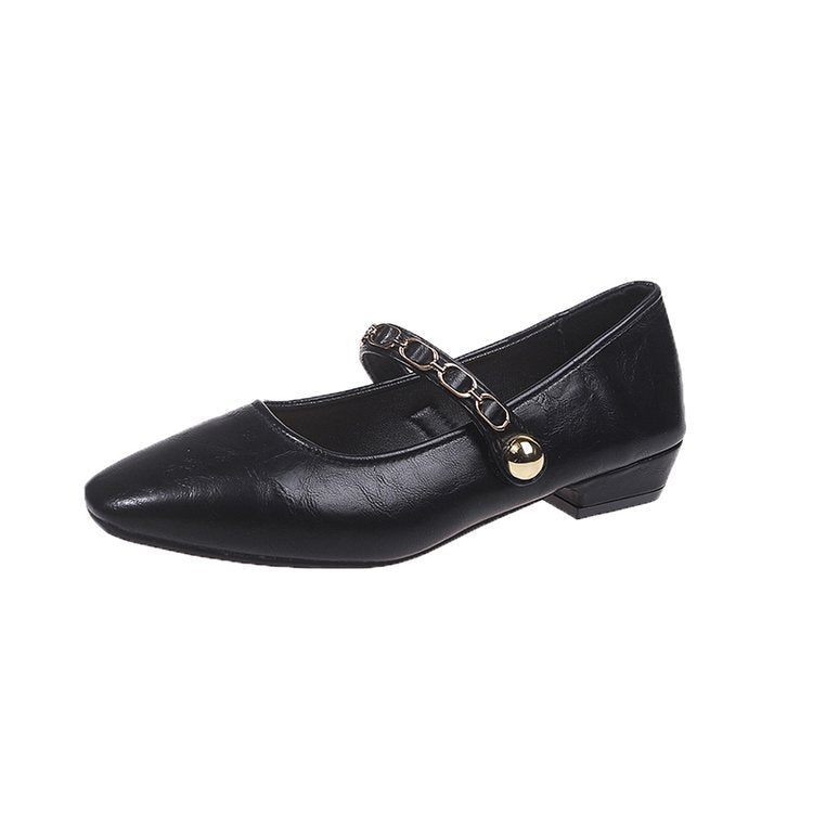 Damen elegante Ballerinas mit Schnallenakzent EB
