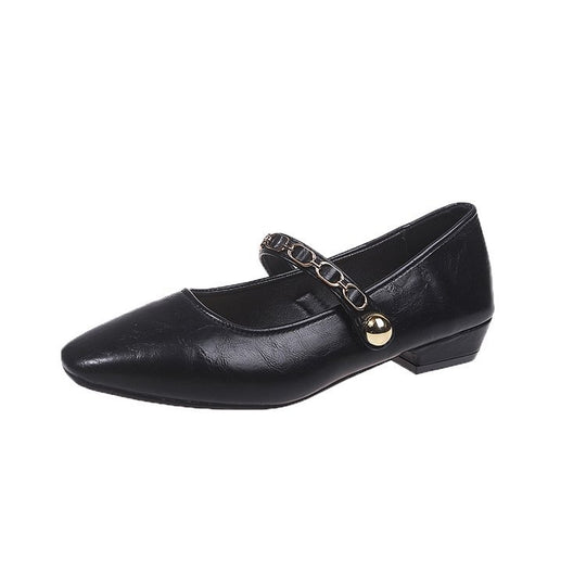 Damen elegante Ballerinas mit Schnallenakzent EB