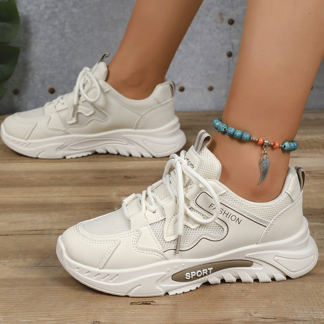 Damen Sportliche Sneakers mit atmungsaktivem Obermaterial und rutschfester Sohle EB