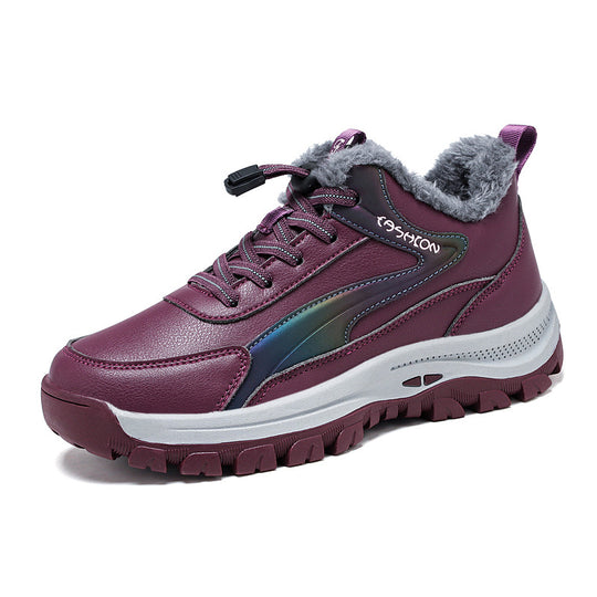 Damen Modische Winter Sneakers mit isolierendem Warmfutter EB