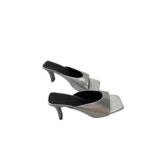 Damen elegante Mules mit geschwungenem Design EB