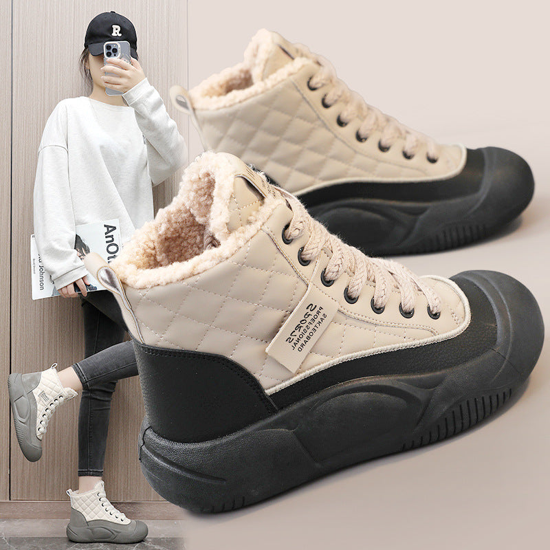 Damen modische Winterboots mit kuscheligem Innenfutter und robuster Sohle EB