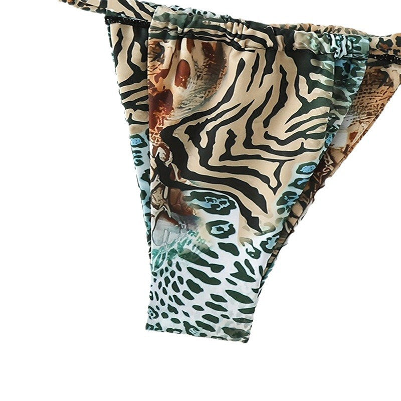 Damen Triangel-Bikini mit raffiniertem Leopardenmuster EB