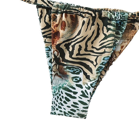 Damen Triangel-Bikini mit raffiniertem Leopardenmuster EB