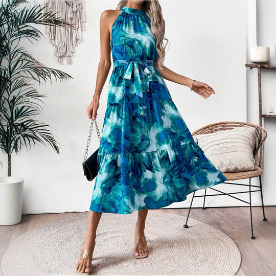 Damen Midikleid mit modernem Oberteil und Schößchen EB