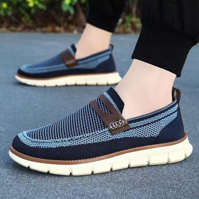 Damen Slip-On Freizeit-Schuhe mit atmungsaktivem Mesh-Obermaterial EB