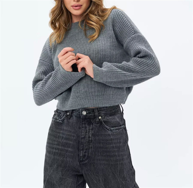 Damen lässiger Strickpullover EB