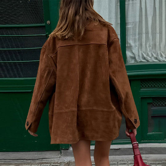 Damen Wilde Velourjacke im lässigen Chic EB