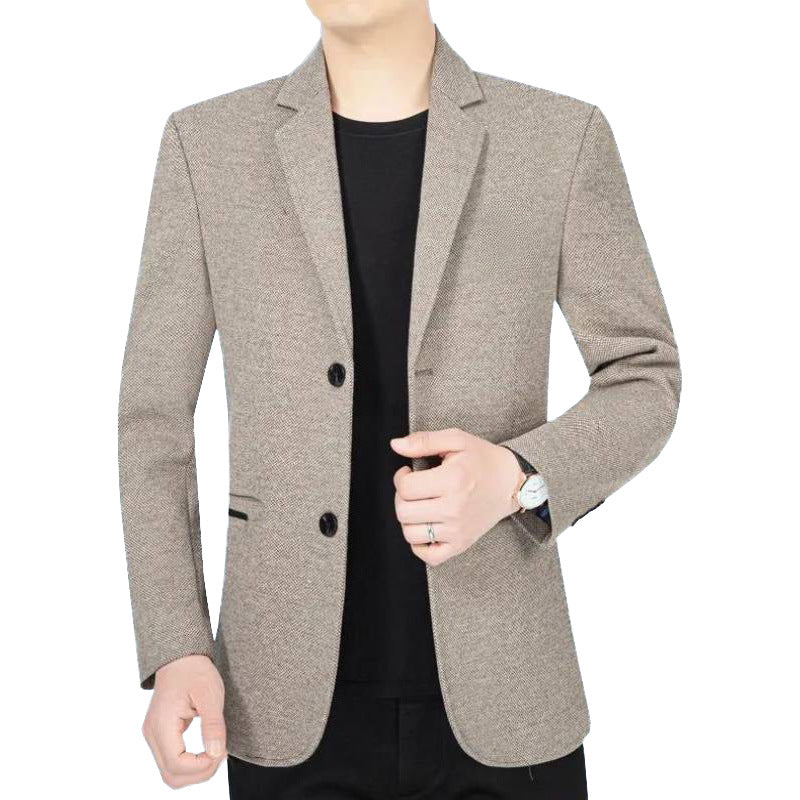Herren Slim-Fit Sakko mit dezentem Logo und Strukturgewebe EB