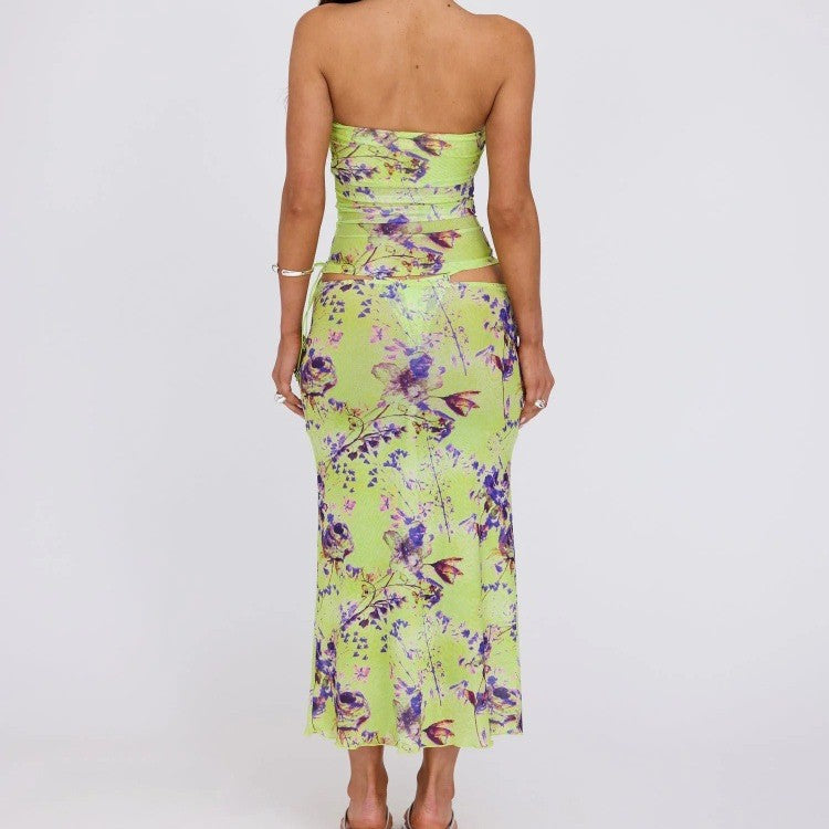 Damen Strandkleid mit verstellbarem Bund EB